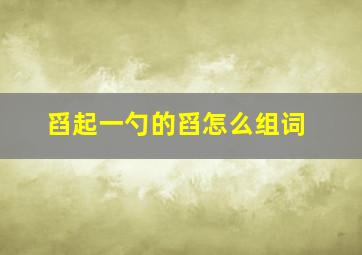 舀起一勺的舀怎么组词