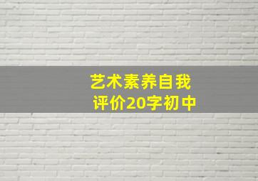 艺术素养自我评价20字初中