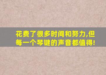 花费了很多时间和努力,但每一个琴键的声音都值得!