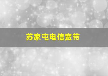 苏家屯电信宽带