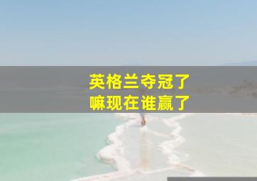 英格兰夺冠了嘛现在谁赢了