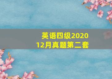 英语四级202012月真题第二套