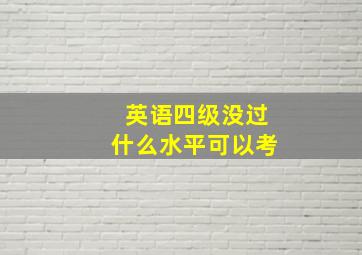 英语四级没过什么水平可以考