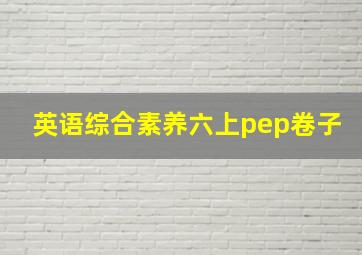 英语综合素养六上pep卷子