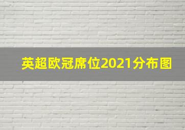 英超欧冠席位2021分布图