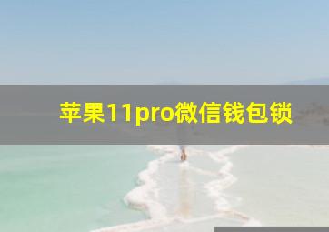 苹果11pro微信钱包锁