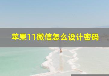 苹果11微信怎么设计密码