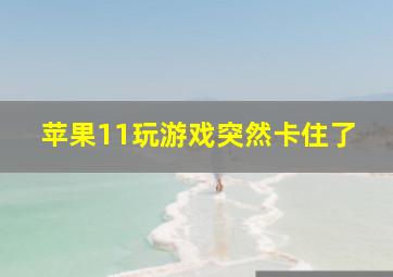 苹果11玩游戏突然卡住了