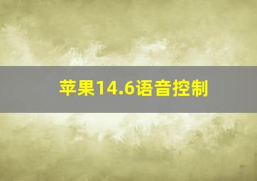 苹果14.6语音控制