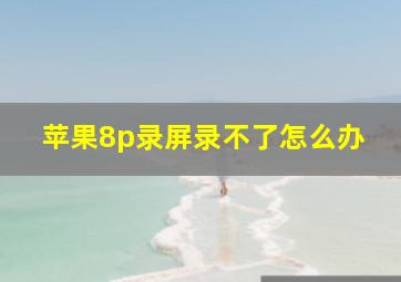 苹果8p录屏录不了怎么办