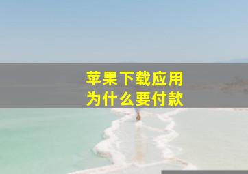 苹果下载应用为什么要付款