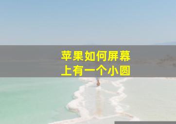 苹果如何屏幕上有一个小圆