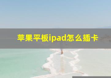 苹果平板ipad怎么插卡