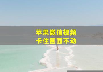 苹果微信视频卡住画面不动