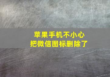 苹果手机不小心把微信图标删除了