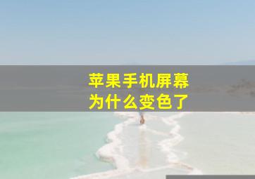 苹果手机屏幕为什么变色了