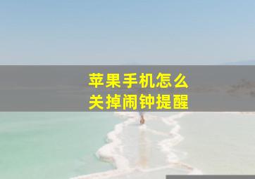 苹果手机怎么关掉闹钟提醒