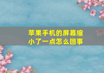 苹果手机的屏幕缩小了一点怎么回事