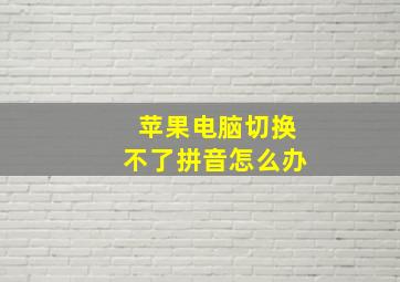 苹果电脑切换不了拼音怎么办