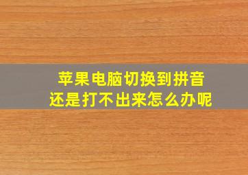 苹果电脑切换到拼音还是打不出来怎么办呢