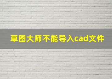 草图大师不能导入cad文件