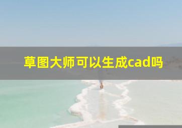 草图大师可以生成cad吗