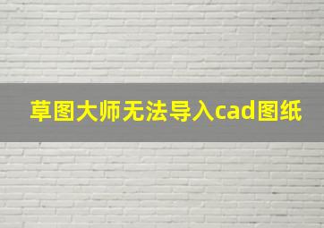 草图大师无法导入cad图纸