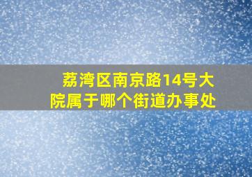 荔湾区南京路14号大院属于哪个街道办事处