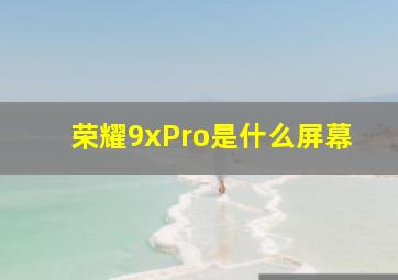 荣耀9xPro是什么屏幕