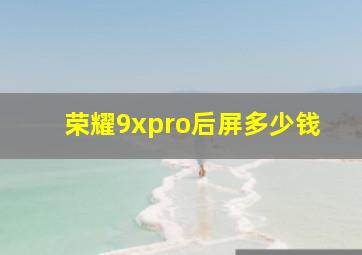 荣耀9xpro后屏多少钱