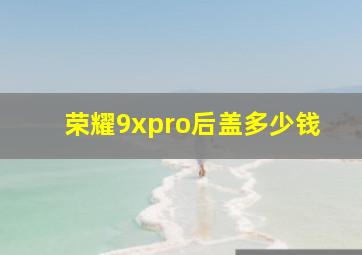 荣耀9xpro后盖多少钱