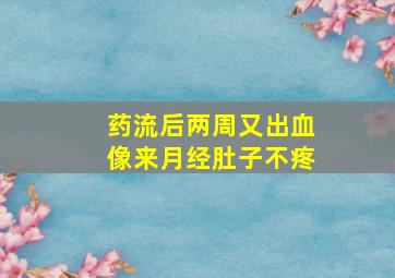 药流后两周又出血像来月经肚子不疼