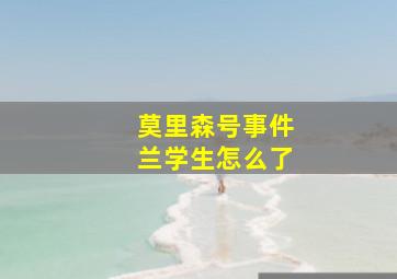 莫里森号事件兰学生怎么了