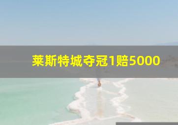 莱斯特城夺冠1赔5000