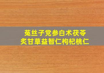 菟丝子党参白术茯苓炙甘草益智仁枸杞桃仁