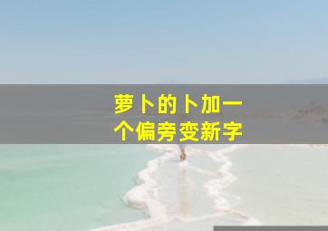 萝卜的卜加一个偏旁变新字