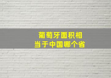 葡萄牙面积相当于中国哪个省