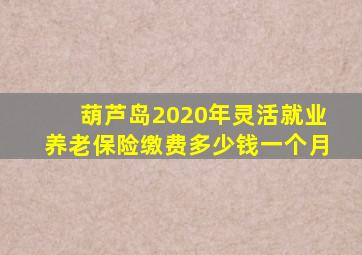 葫芦岛2020年灵活就业养老保险缴费多少钱一个月