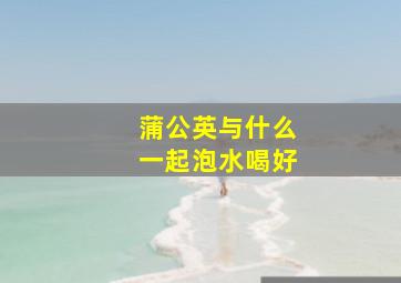 蒲公英与什么一起泡水喝好