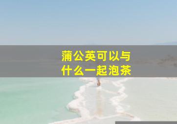 蒲公英可以与什么一起泡茶