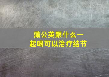 蒲公英跟什么一起喝可以治疗结节