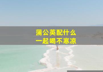 蒲公英配什么一起喝不寒凉