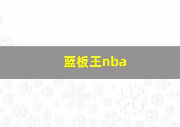 蓝板王nba