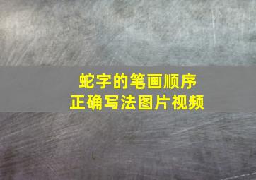 蛇字的笔画顺序正确写法图片视频