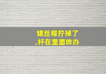 螺丝帽拧掉了,杆在里面咋办