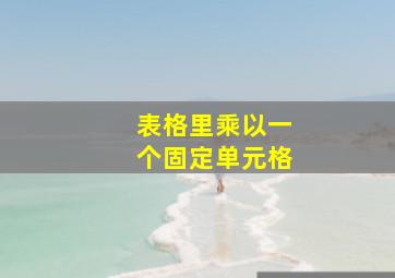 表格里乘以一个固定单元格