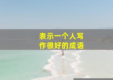 表示一个人写作很好的成语