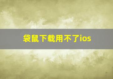 袋鼠下载用不了ios