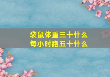 袋鼠体重三十什么每小时跑五十什么