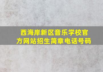 西海岸新区音乐学校官方网站招生简章电话号码